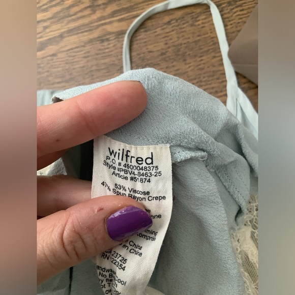 WILFRED ARITZIA Seafoam Green Slip Lace Breathable Strapless Dress Size Small - Picture 11 of 15